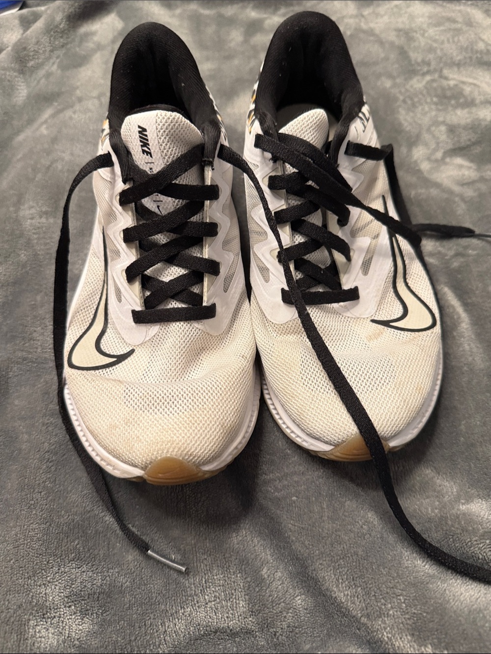 Nike White and Black Athletic Running Shoes